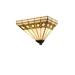 Meyda Lighting Diamond Mission 1 - Light Beige Flush Mount Sconce Glass/Tiffany Glass/Metal in Brown/White | 8.5 H x 14.5 W x 7 D in | Wayfair