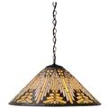 Meyda Lighting Southwest Mission 3-Light Pool Table Lights Cone Pendant Glass, Copper in Black/Brown/Green | 22 W x 22 D in | Wayfair 66227