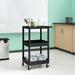 Luxor Tuffy Utility Cart Plastic in Black | 36.5 H x 24 W x 18 D in | Wayfair STC211-B