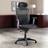 Lorell Mesh Task Chair Upholstered, Steel in Black/Brown/Gray | 47.5 H x 28.5 W x 28.5 D in | Wayfair 60324