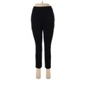 NYDJ Dress Pants - Mid/Reg Rise Skinny Leg Cropped: Black Bottoms - Women's Size 8 Petite