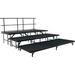 National Public Seating Portable Stage & Seated Carpet Stage Package, Steel in White | 24 H x 36 W in | Wayfair SST36C-BL