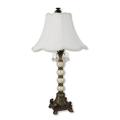 ORE Furniture 31" Table Lamp Resin/Linen, Crystal in Gray/White/Yellow | 31 H x 17 W x 17 D in | Wayfair 8167
