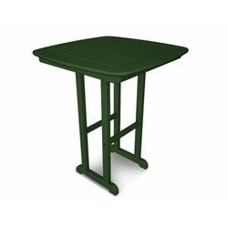 POLYWOOD® Nautical 31" Counter Outdoor Table Plastic in Green | 37 H x 31 W x 31 D in | Wayfair NCRT31GR