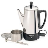 Presto Stainless Steel Perk Percolator Metal in Black/Gray | 10 H x 4 W x 7.5 D in | Wayfair 2822