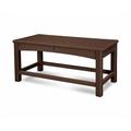 POLYWOOD® Club Outdoor Coffee Table Plastic in Brown | 16 H x 17.75 W x 35.5 D in | Wayfair CLT1836MA