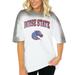 Women's Gameday Couture White Boise State Broncos Interception Oversized T-Shirt