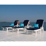 POLYWOOD® Nautical Chaise w/ Arms Plastic in Green | 39 H x 27 W x 78.5 D in | Outdoor Furniture | Wayfair NCC2280GR