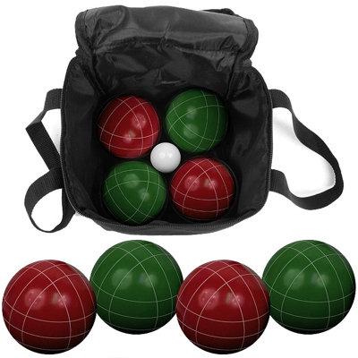 Hey! Play! 203.2" Bocce Set w/ Carrying Case Plastic in Green/Red, Size 7.0 H x 8.0 W x 7.5 D in | Wayfair 80-10602