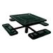 UltraPlay Laurie Outdoor Picnic Table Metal in Black | 30 H x 78 W x 78 D in | Wayfair PBK338S-PBK