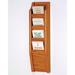 Wooden Mallet 4 Pocket Brochure Wall Display Wood in Brown | 22.25 H x 6.25 W x 3.25 D in | Wayfair BR24-4MO