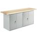 Shain Double Door Cabinet Wood Top Workbench Wood/Metal in Brown/Gray | 32.75 H x 72 W x 24 D in | Wayfair MAD2 -6L