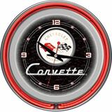 Trademark Global 14" Corvette C1 Wall Clock Plastic in Red | 14 H x 14 W x 3 D in | Wayfair GM1400B-C1-COR