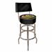 Trademark Global 31" Swivel Bar Stool Upholstered/Metal in Black/Gray | 41.75 H x 20 W x 20 D in | Wayfair THX1100