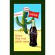 Trademark Fine Art Coca Cola Coke Pause Cactus Stretched Canvas Print Canvas | 28 H x 15 W x 2 D in | Wayfair CokeW6369-C2414GG