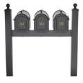 Whitehall Products 78.75" H Multi-Mount Post Aluminum in Black | 78.75 H x 49.33 W x 4 D in | Wayfair 16030