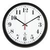 Contract 12" Wall Clock Glass/Plastic in Black Chicago Lighthouse For The Blind | 13.75 H x 13.75 W x 3.19 D in | Wayfair ILC67700002