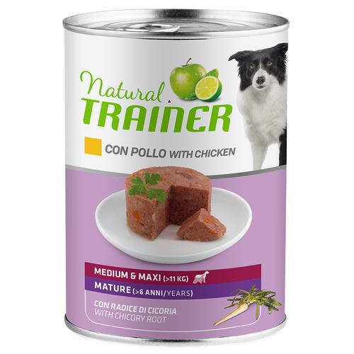 12x400g Natural Trainer Maintenance Mature Medium & Maxi Huhn Hundefutter nass