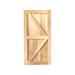 Barn Door - Homacer Paneled Wood Unfinished Frame Barn Door without Installation Hardware Kit Wood in Brown | 1.63 D in | Wayfair