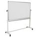 Flash Furniture Hendrick Double-Sided Mobile Whiteboard w/ Pen Tray Metal in Orange | 62.25 H x 62.5 W x 20 D in | Wayfair YU-YCI-004-CK-GG