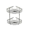 Bathstore Wire Double Corner Basket - Chrome