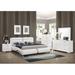 Orren Ellis Clemence Upholstered Platform Bedroom Set 3 Pieces Upholstered in Brown/White | 40 H x 97.5 W x 65 D in | Wayfair