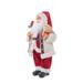 The Holiday Aisle® White/Red Fabric Standing Smiling Santa holding Teddy Bear | 24 H x 13 W x 8 D in | Wayfair 86FFE4AB279F4197965DC526A620255C