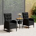 Red Barrel Studio® Bar Set w/ Wicker Outer Material Wicker/Rattan in Brown | 43.7 H x 22.8 W x 24.8 D in | Outdoor Furniture | Wayfair