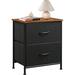 17 Stories Aimslee Nightstand Wood/Metal in Black/Brown | 20.9 H x 17.7 W x 11.8 D in | Wayfair 2C63B3F027074BD59DAB88DCF26C3FFF