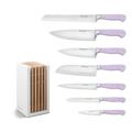 WÜSTHOF Classic Color Pink Himalayan Salt 8 Piece Knife Block Set High Carbon Stainless Steel in Black/Gray | Wayfair 1091770712