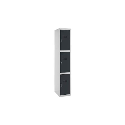 SimonRack Metallschrank 3 Türen GRUNDMODUL Zerlegt GRAU/ANTHRACITE 1800x400x500 mm (Höhe x Länge x Breite) Image