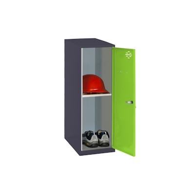 SimonRack Metallschrank mini zerlegt + Regalboden ANTHRACITE/GRÜN 915x400x500 mm (Höhe x Länge x Breite) Image
