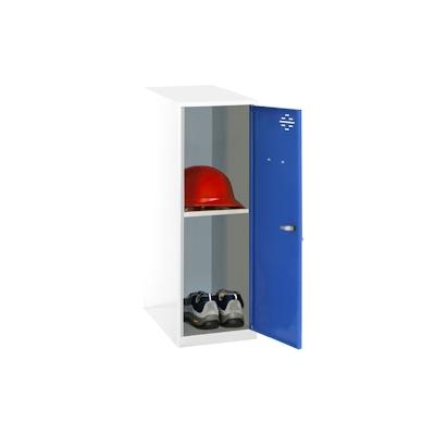 SimonRack Metallschrank mini zerlegt + Regalboden WEISS/BLAU 915x400x500 mm (Höhe x Länge x Breite) Image