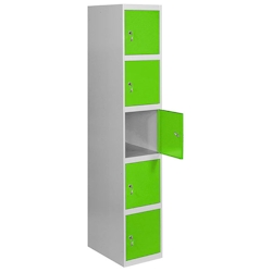 SimonRack Metallschrank 5 Türen GRUNDMODUL Zerlegt GRAU/GRÜN 1800x400x500 mm (Höhe x Länge x Breite) Image