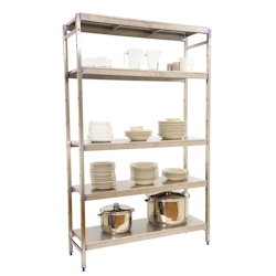 SimonRack Simoninox Edelstahl-Regal Grundregal SIMONINOX 5 Fachböden 2000x860x500 mm (Höhe x Länge x Breite) Image
