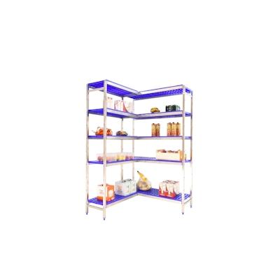 SimonRack Simoninox Edelstahl-Eckregal 5 Fachböden aus Polypropilen 1600x1660x400 mm (Höhe x Länge x Breite) Image
