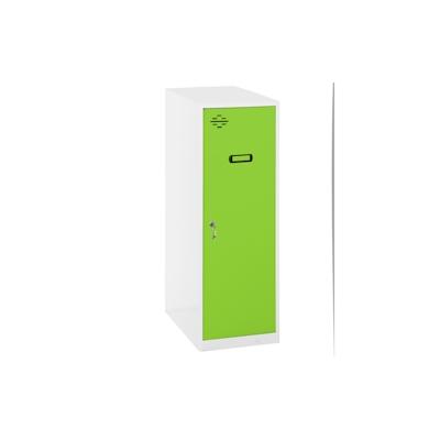 SimonRack Metallschrank Single mini zerlegt 1 Tür WEISS/GRÜN 915x300x500 mm (Höhe x Länge x Breite) Image