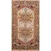 Geometric Beige Heriz-Serapi Accent Rug Hand-Knotted Wool Carpet - 2'0"x 4'0"