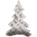 27.5" LED Lighted White Tinsel and Pine 2-D Christmas Tree Decoration