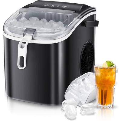 Ice Maker Portable Ice Machine, Basket Handle,Self-Cleaning Ice Makers