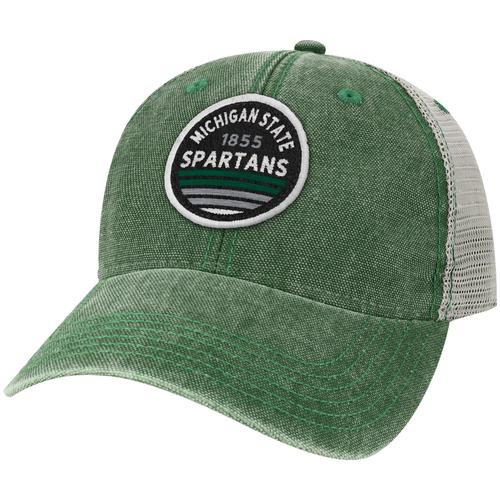 Michigan State Spartans Sunset Dashboard Trucker Snapback-Mütze für Herren in Grün