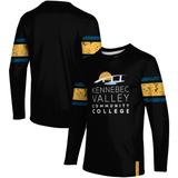 Men's ProSphere White Kennebec Valley Community College Endzone Logo Long Sleeve T-Shirt