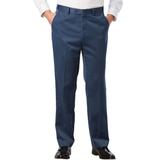 Men's Big & Tall KS Signature Easy Movement® Plain Front Expandable Suit Separate Dress Pants by KS Signature in Slate Blue (Size 70 38)