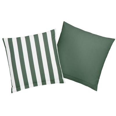 Kissenbezug ANDAS "Greta", grün, B:40cm L:40cm, Renforcu00e9, Obermaterial: 100% Baumwolle, Kissenbezüge, Kissenhülle mit Wendeoptik, OEKO-TEX und Made in Green zertifiziert Image