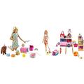 Barbie Welpenparty, Barbiepuppe mit blonden Haaren, GXV75 Pet Salon, 1x Puppe mit blonden Haaren, GRG90