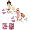 Barbie Newborn Pups Playset, Schwarze Puppe, HCK76 Newborn Pups Playset, Puppe mit blonden Haaren, HCK75