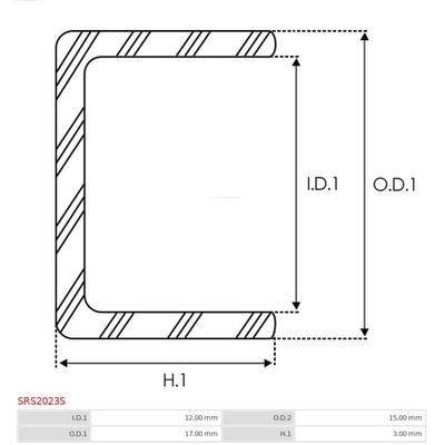 AS-PL Reparatursatz, Starter Universal 17,00mm SRS2023S Image