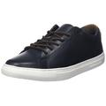 JACK&JONES Herren JFWGALAXY Leather Ledersneaker, Navy Blazer/Detail:Dark Cognac, 41 EU