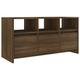 vidaXL TV Cabinet Home Bedroom Living Room Furniture Modern Lowboard Stereo Hifi Low Cabinet TV Stand Unit Entertainment Centre Brown Oak Chipboard
