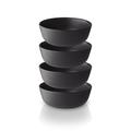 Eva Solo | Nordic Kitchen Ceramic Bowl 13.5 oz / 0.4l | Set of 4 | Microwave & Dishwasher Safe | Black Stoneware Suitable for Everyday Use | Danish Design, Functionality & Quality | Matte Black